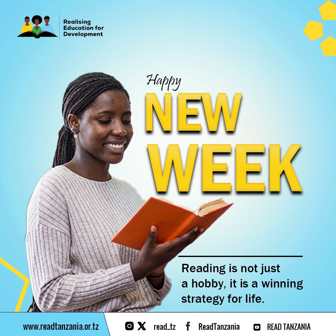 Embrace the power of reading as your ultimate life strategy. Happy New Week.
.
.

#readtanzania #jifunzekwakusoma #Reading #read #readingbooks #readingbook #book #books #newweek #monday #newweeknewgoal #Monday #Mondayvibes #mondayvibe #newweekmotivation #readtolive