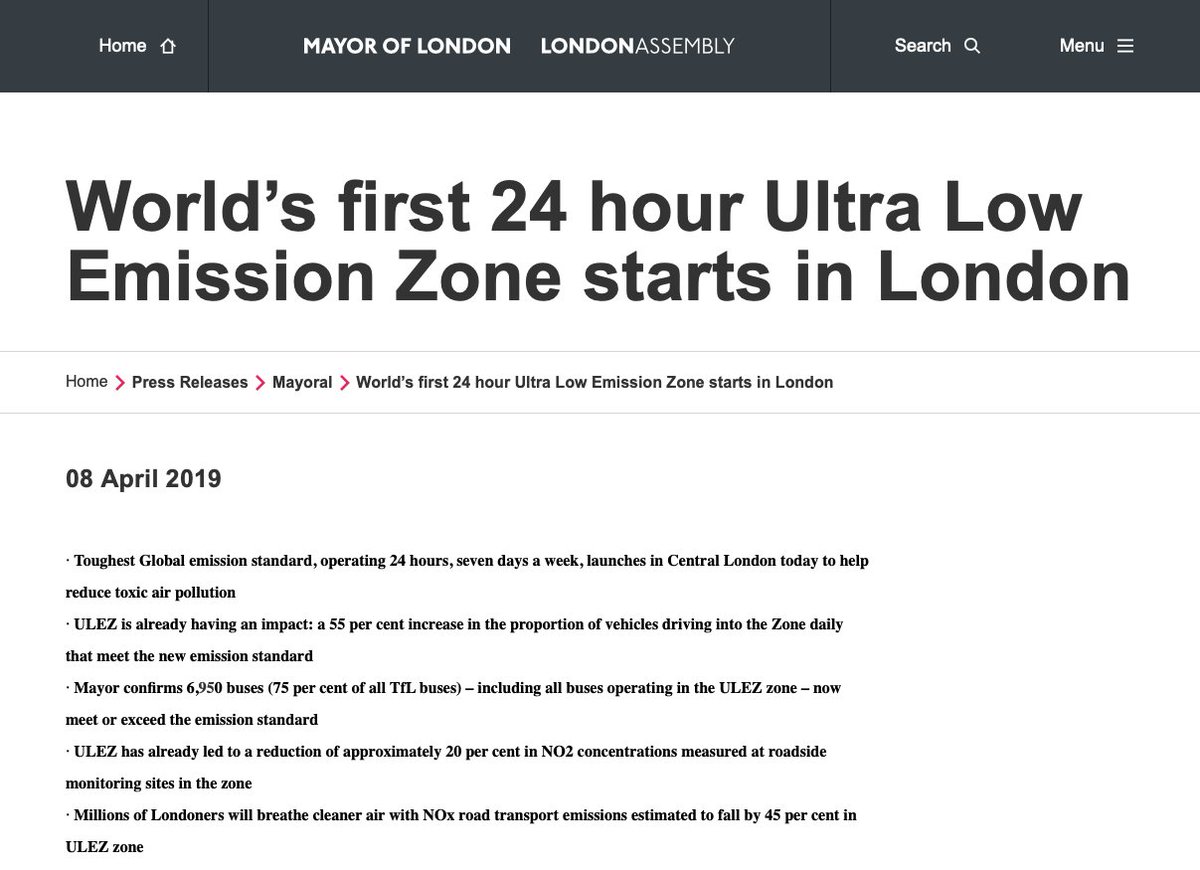 On this day, five years ago, London's ULEZ was rolled out by @MayorofLondon