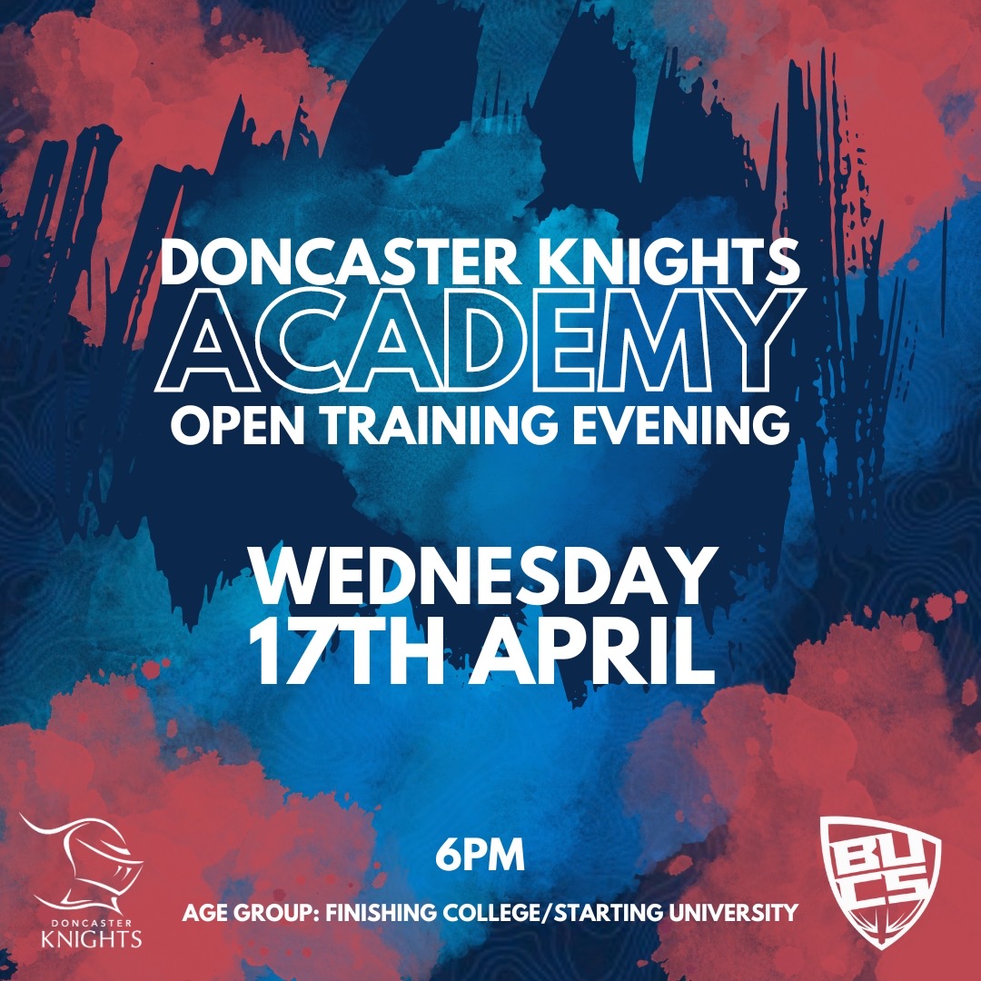 Think you've got the next Knights Try in you?⚔️ Join our Academy Open Training Evening and show us what you've got!🏉 For more Info Contact 🔽 𝐆𝐥𝐞𝐧 𝐊𝐞𝐧𝐰𝐨𝐫𝐭𝐡𝐲 - kendo@castle-park.co.uk 𝐓𝐲𝐬𝐨𝐧 𝐋𝐞𝐰𝐢𝐬 - tlewis@castle-park.co.uk 📩 eventbrite.co.uk/e/doncaster-kn…