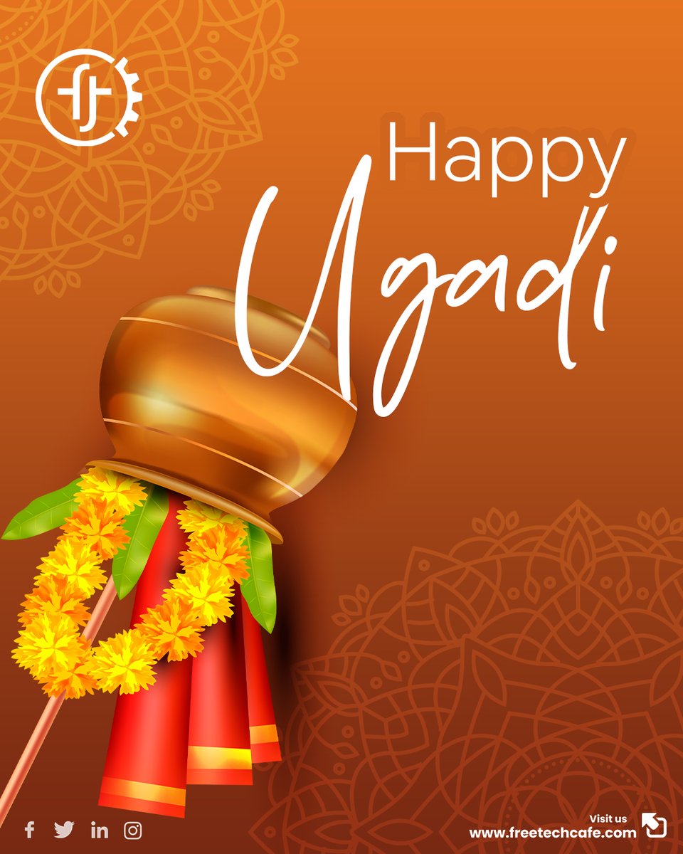 FreeTechCafe's tweet photo. Wishing everyone a joyous Ugadi filled with new beginnings, prosperity, and abundant blessings! May this auspicious occasion bring happiness and success to all. Happy Ugadi! πΏπ
#FreeTechCafe #SysOut #HappyUgadi #Ugadi #NewBeginnings #softwaredevelopment #mobileappdevelopment https://t.co/4tBvVgvgst