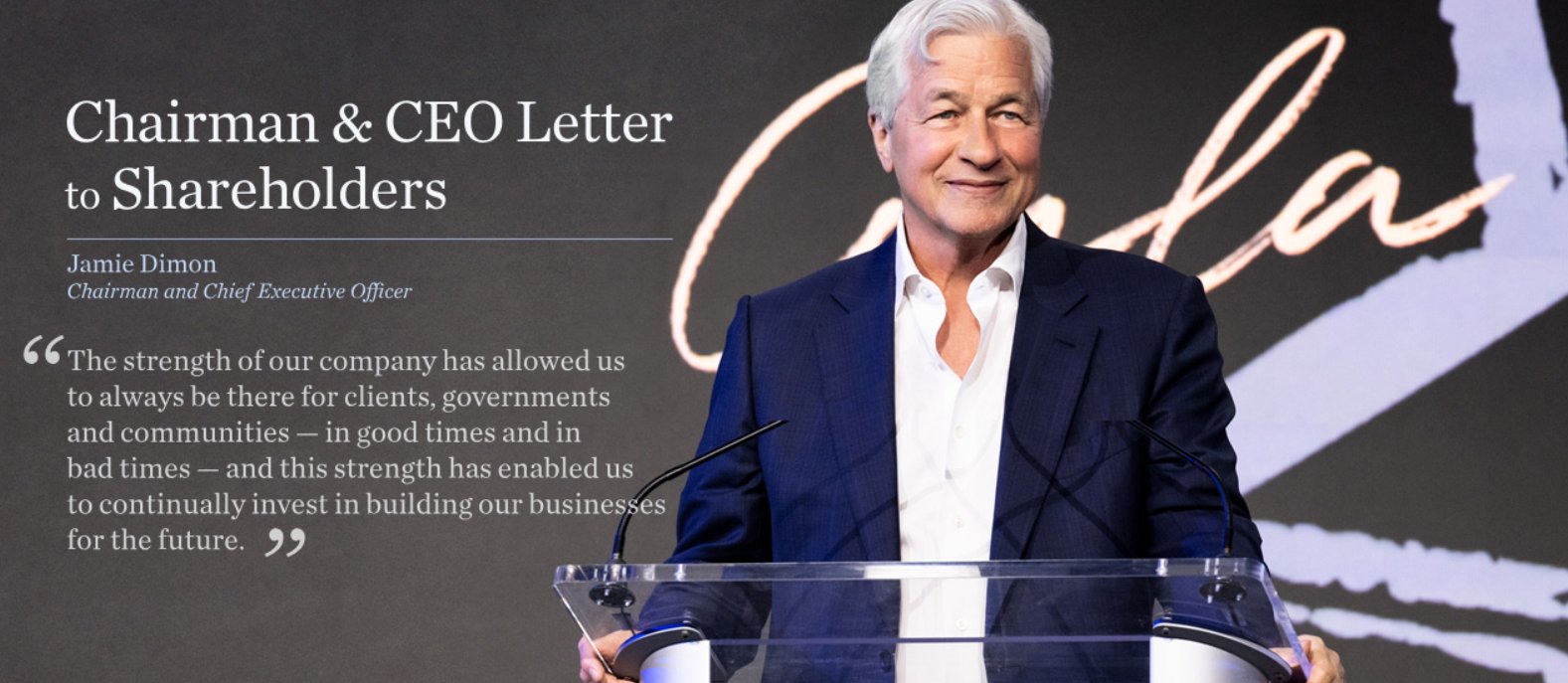 Special Situations 🌐 Research Newsletter (Jay) on X: "1/ Jamie Dimon's 61  page annual shareholder letter is finally out for FY2023! $JPM -Says  Federal deficit is a real issue hurting business confidence (