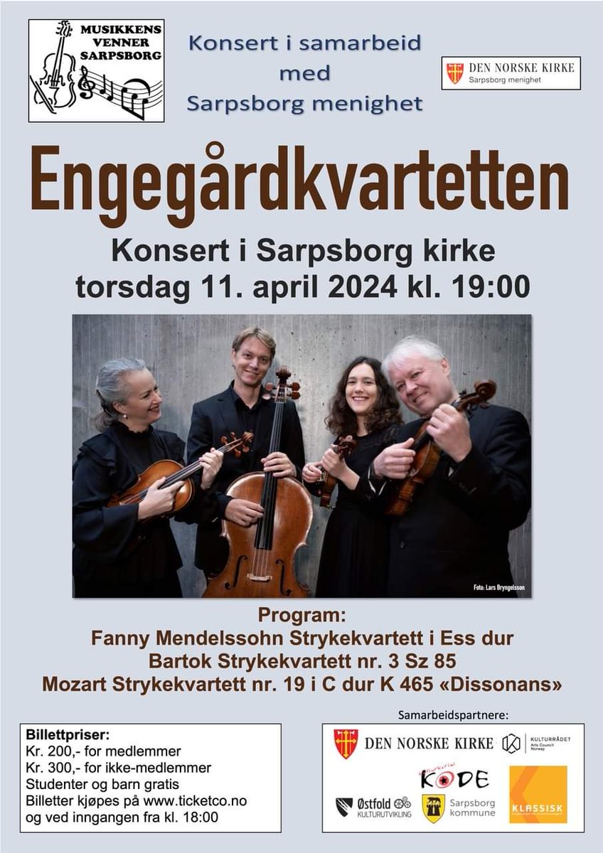 We have a quartet 'premiere' this week - and a long awaited one - we'll be playing Fanny Mendelssohn's String Quartet this Thursday in Sarpsborg, and this Sunday in Fosseholm Herregård.
