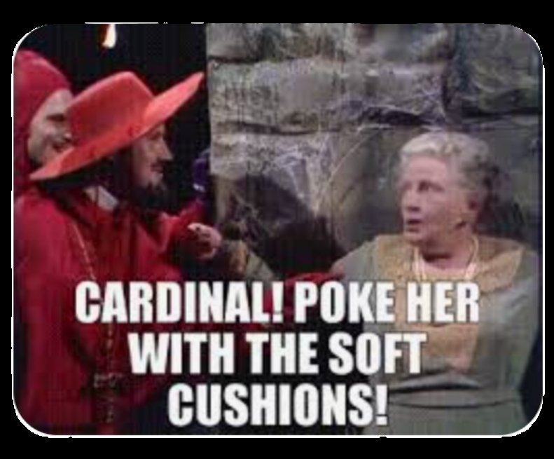 @Jennyflower ..ha..ha..ha.. you couldn't write a script about soft cushions and .... ....hey, just hang on a ding dang second, Monty Python did write a script about soft cushions!! Are the Gov't now living out their days according to comedy scripts of yesteryear?