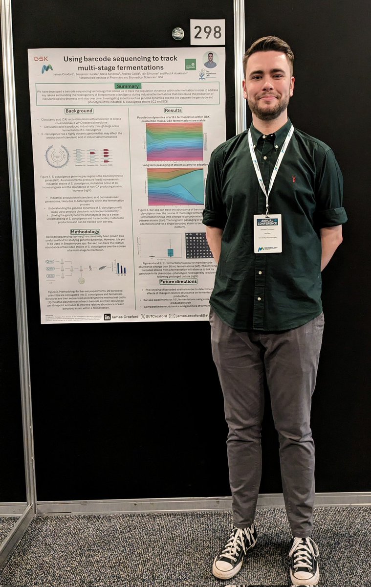 Looking forward to presenting at #microbio24! Come say hi at poster A298. Also looking forward to co-hosting the microbial physiology, metabolism and molecular biology forum. Looking forward to seeing everyone there 🦠