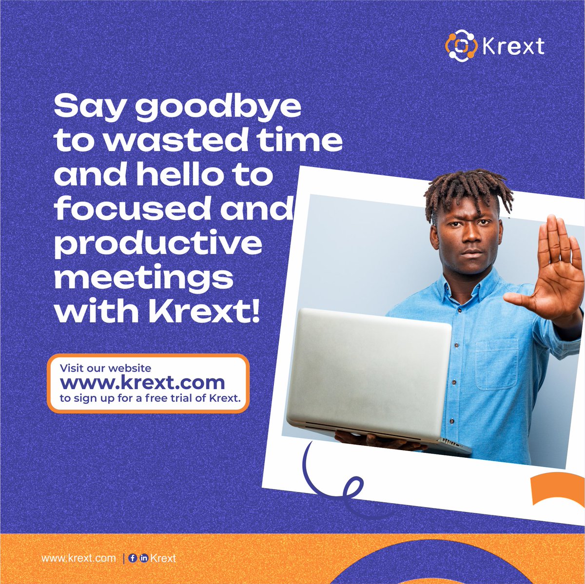 GetKrext's tweet photo. It’s a brand new week! Start your week right with our meeting management solution KREXT, that helps you have focused and productive meetings!

Visit our website to sign up www.krext.don

#krext #getkrext #meetingmanagement #meetingmanagementsolution #virtualmeetings #meetings https://t.co/TQbVorxcKl