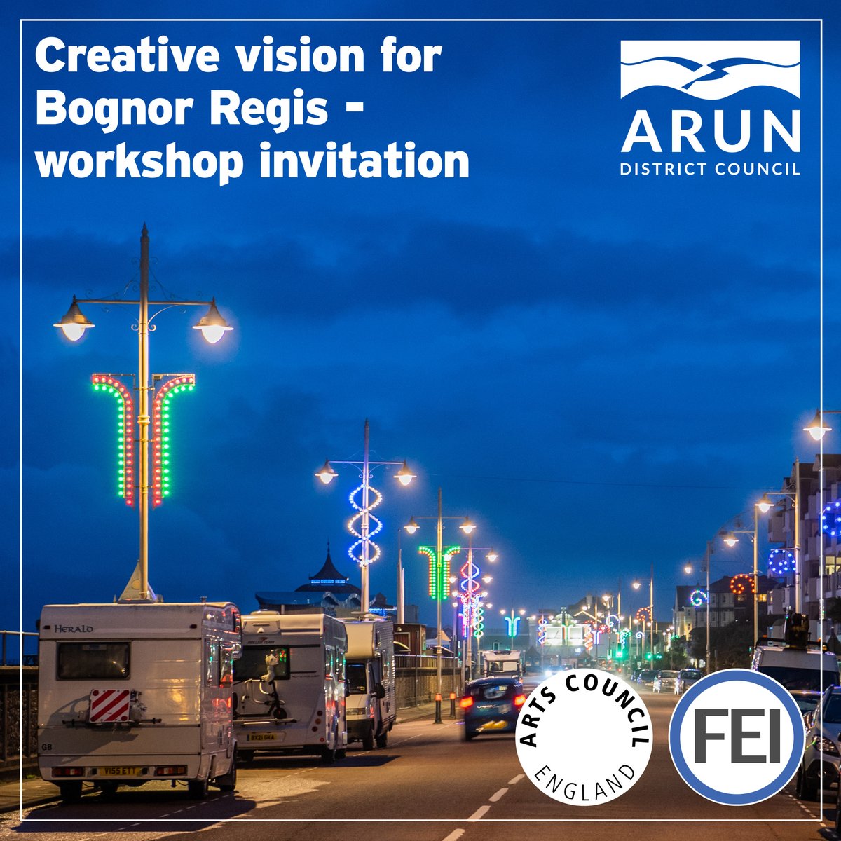 Reminder! You are invited to join the Festival and Events International (FEI) on Friday 19 April 2024, to be part of shaping a new 'Creative vision' for Bognor Regis.  Read more here: arun.gov.uk/news-archive/f…
Photo accredited to Jack Boskett