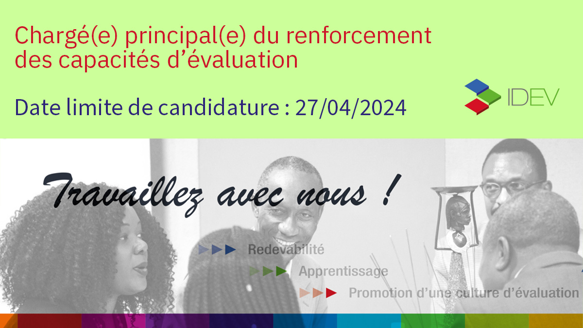 #WeAreHiring 🚨 🎙️ Consultant(e) en communication ⏳ date limite 16/04/2024 👩‍🎓 Consultant(e) junior ⏳ date limite 16/04/2024 👩‍💼 Chargé(e) principal(e) du renforcement des capacités d'évaluation ⏳ date limite 27/04/2024 Postulez dès aujourd'hui ! ➡️ t.ly/CHegK