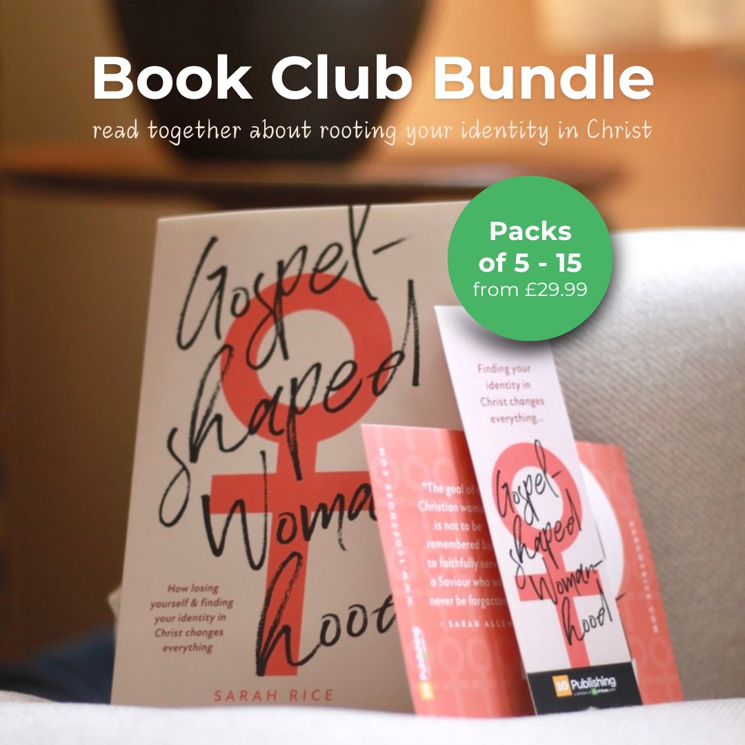 Exciting news! We have a juicy deal for book clubs: ✅ 5-15 copies of our new book, Gospel-Shaped Womanhood ✅ 5-15 postcards ✅ 5-15 bookmarks ✅ 5-15 assorted Tetley teabags ✅ Downloadable questions & study tips for leaders All at a reduced price uk.10ofthose.com/product/GSW5BU…