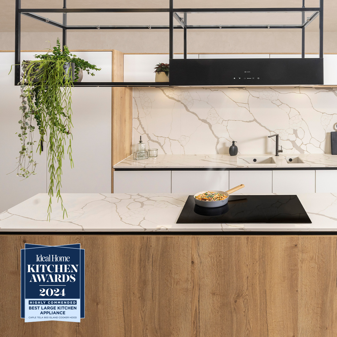 We're thrilled to announce the Tela900 Hood has been awarded 'Highly Commended' in the Best Large Kitchen Appliance category at @IdealHome Awards 2024. What sets the Tela Island Cooker Hood apart? Let's talk style and functionality!  With its sleek matt black hood and frame,