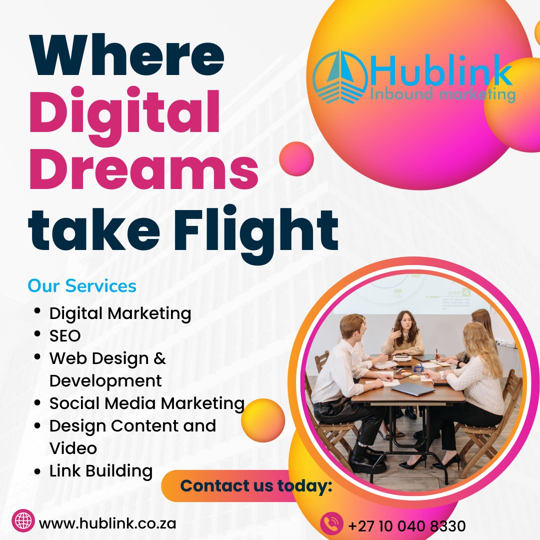 Embark on a journey where digital dreams soar! 🚀 Join us as we make your visions a reality. Visit our website @ hublink.co.za or call us on: 010 040 8330 #DigitalDreams #SuccessAwaits