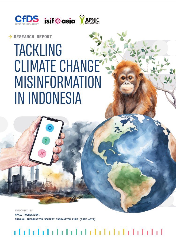 Grateful for this insightful report by @cfds_ugm @ISIF_Asia @ApnicFoundation on “Tackling Climate Crisis Misinformation in Indonesia”. It highlights sources of misinformation and effects on marginalised communities. We will def use it for our upcoming work w @journalin @danbru8