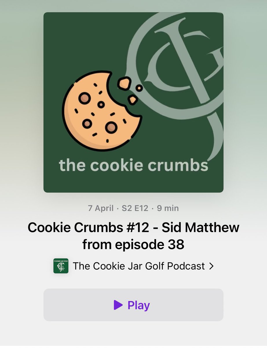 Short 9 min crumbs episode: Sid Matthew talking about the genesis of The Masters. Extract from episode #38 which feels like a lifetime ago! 🎧 podcasts.apple.com/gb/podcast/the…