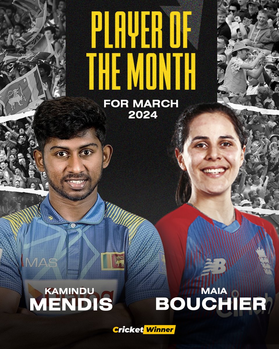 Kamindu Mendis and Maia Bouchier clinch the ICC Player of the Month awards for March 2024.

#Cricket #CricketUpdates #KaminduMendis #MaiaBouchier #ICC #CricketWinner