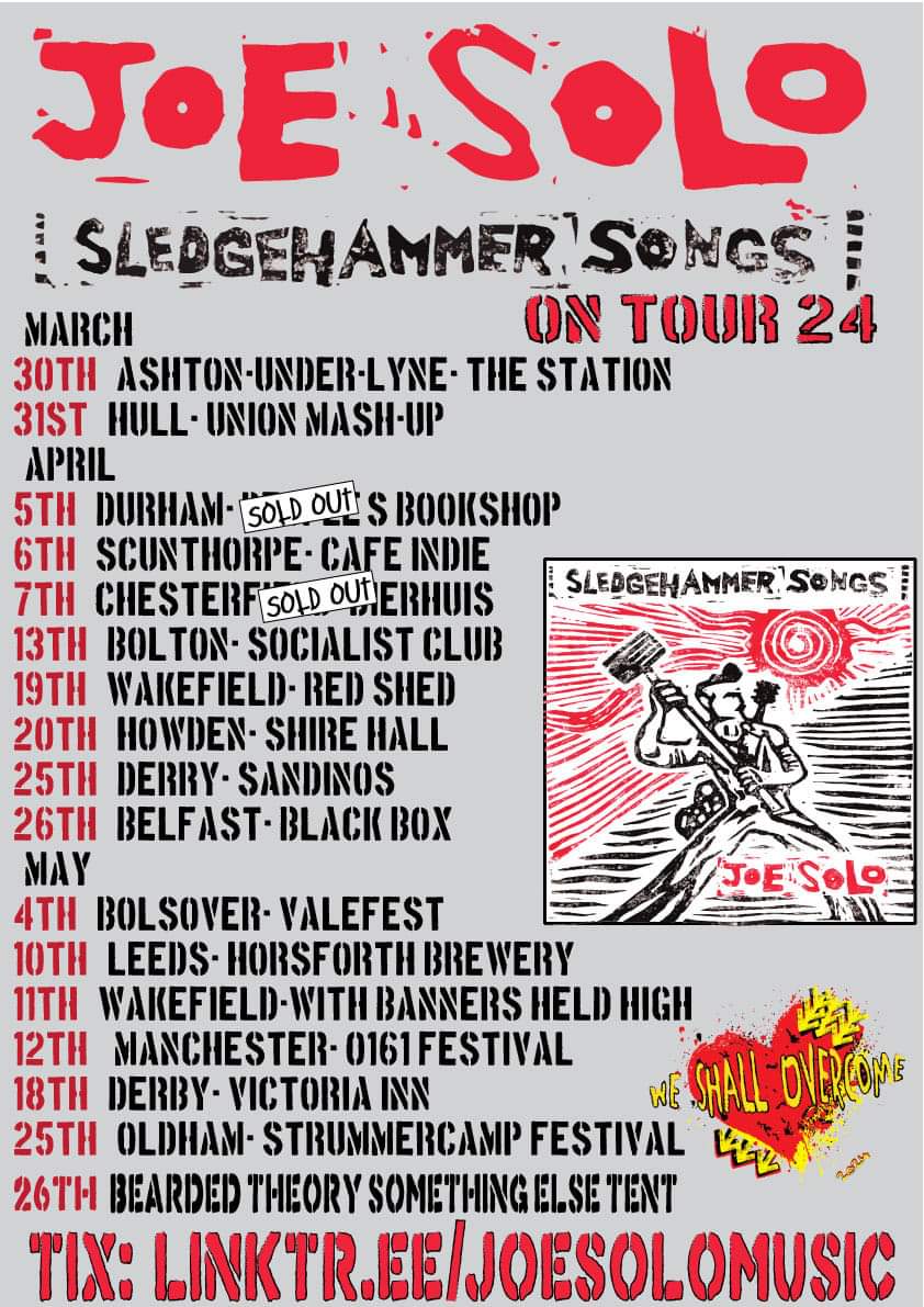 Incredible #wso2024 gig yesterday in #Chesterfield. Huge thanks to <a href="/BramptonBrewery/">Brampton Brewery</a> for giving us the run of your fab venue. Here's some pics of the artists - superb sets from <a href="/joesolomusic/">Joe Solo ✊❤️👊</a>, Ken Bonsall of <a href="/FerociousDog/">Ferocious Dog</a> and <a href="/marymoden/">Mary Lorraine Moden-Robinson - she / her</a> w/ Chris. Fab beer. Awesome company