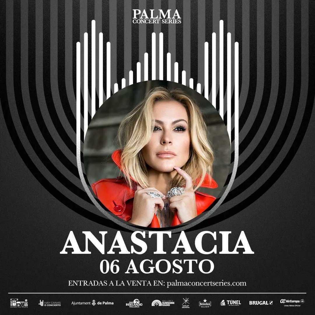 Spain! Anastacia will perform at the Palma Concert Series in Palma de Mallorca on 6th August. Tickets: bit.ly/3PSfaam