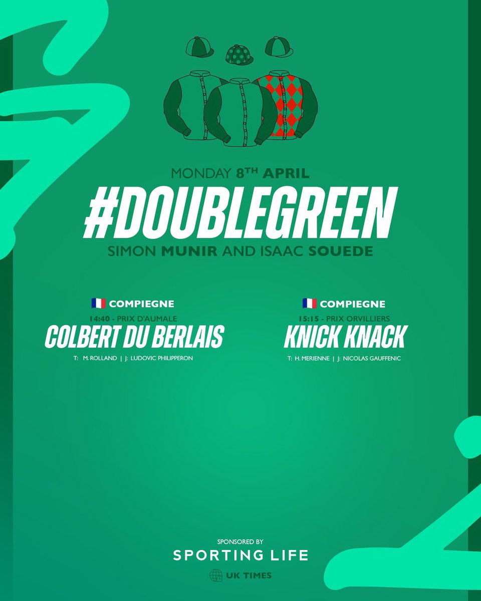 Two runners today at Compiegne! 🐎🇫🇷 #DoubleGreen