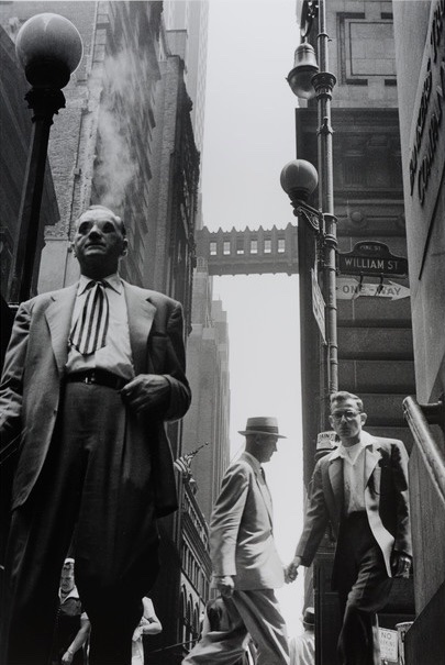 good morning Wall Street, NYC, 1956 • Leonard Freed •