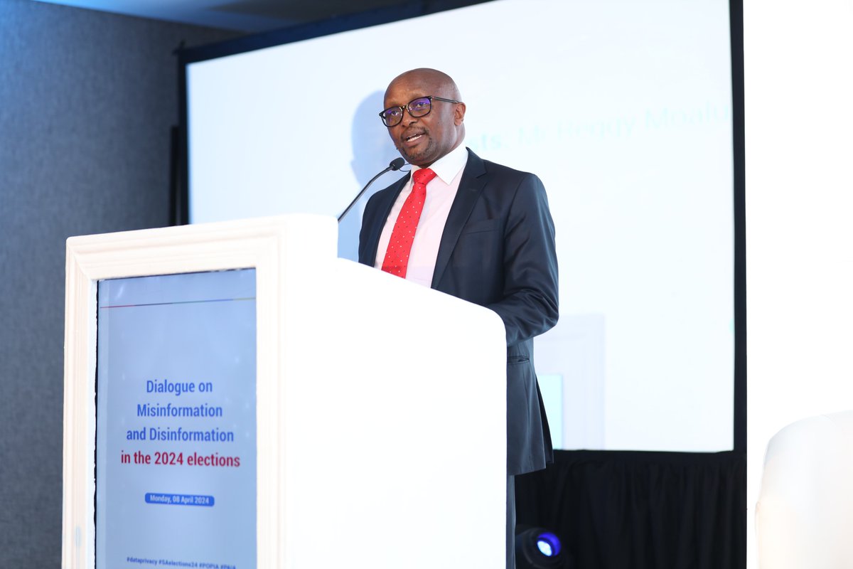 'In the time of universal deceit, telling the truth is a revolutionary act.' - Mr. Mosotho Moepya, Chairperson of @IECSouthAfrica, as he pledges collaboration to tackle the threat of Misinformation and Disinformation In the 2024 elections. @MediaMattersZA #SAelections24