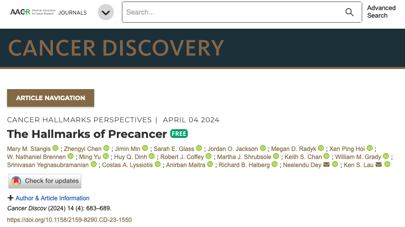 OncoAlert (@oncoalert) on Twitter photo Understanding precancers—early signs of cancer—
Out on <a href="/CD_AACR/">Cancer Discovery</a> for #AACR24 🇺🇸
involves analyzing genetic🧬 epigenetic, and environmental 🌳factors to prevent #cancer progression.
✅By integrating multi-omic data with patient metadata, we aim to develop effective interventions Understanding precancers—early signs of cancer—
Out on <a href="/CD_AACR/">Cancer Discovery</a> for #AACR24 🇺🇸
involves analyzing genetic🧬 epigenetic, and environmental 🌳factors to prevent #cancer progression.
✅By integrating multi-omic data with patient metadata, we aim to develop effective interventions