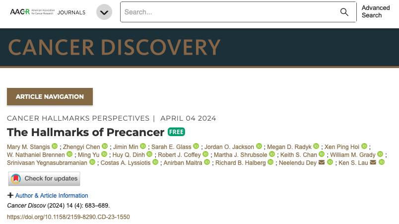 Understanding precancers—early signs of cancer— Out on @CD_AACR for #AACR24 🇺🇸 involves analyzing genetic🧬 epigenetic, and environmental 🌳factors to prevent #cancer progression. ✅By integrating multi-omic data with patient metadata, we aim to develop effective interventions…