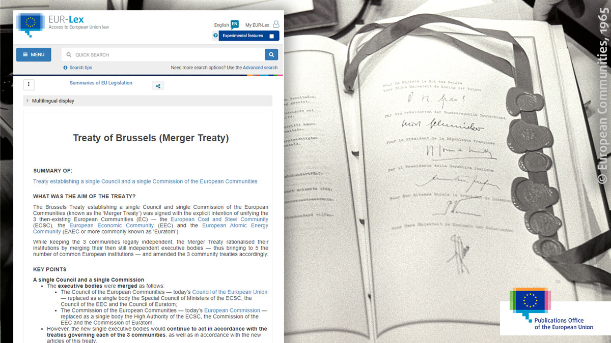 Every EU treaty has made the EU stronger & more responsive. #OnThisDay in 1965, the six founding Member States of our early Union signed the Merger Treaty, creating a single @EU_Commission & @EUCouncil. Read more about it in our @EURLex summary: europa.eu/!nV7hWd #EUHistory