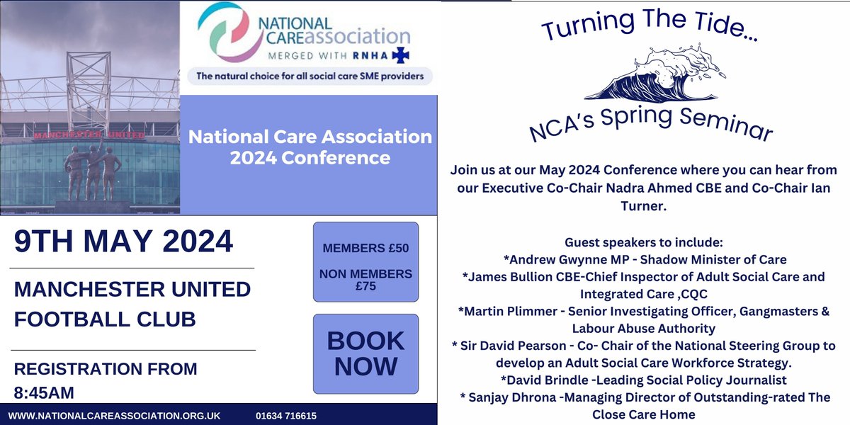 Turning the tide...fighting back! Have you got your ticket yet for the next @NationalCareAsc conference on the 9th May? Find out more here: nationalcareassociation.org.uk/news-events/ev… Email the team to secure your place at info@nationalcareassociation.org.uk