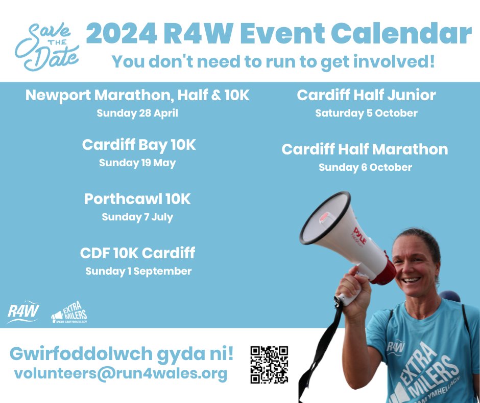 Are you doing the 2024 Extra Miler Role Challenge? Volunteer at the water station, finish line, course marshal & bag drop at different events and win a tasty Welsh foods gift pack. 

Choose your first role & event today!  run4wales.rosterfy.eu/event/list
#cardiff #newportwales #volunteer