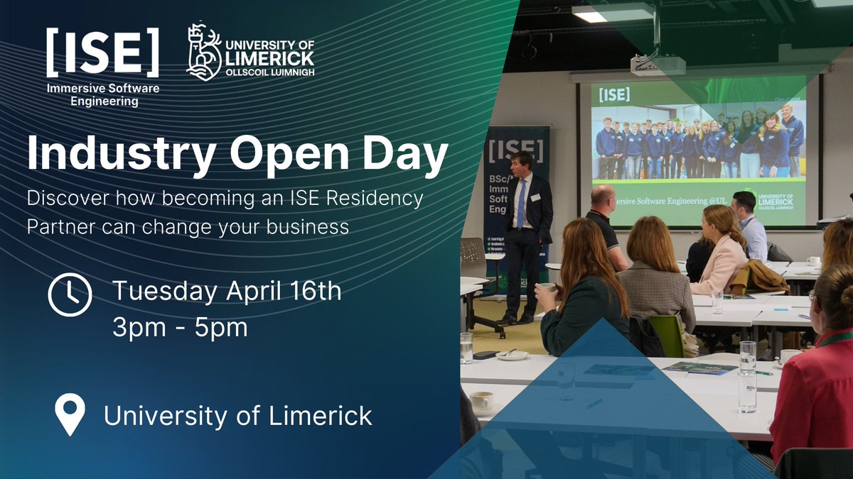 🌟 Join @UL for an Exclusive Open Day with @ImmersiveSE! 🌟 Are you passionate about software engineering and eager to explore new opportunities? Join for an upcoming Open Day on April 16th at UL! Reserve your spot now: eu1.hubs.ly/H08t4Dx0 #SoftwareEngineering #OpenDay