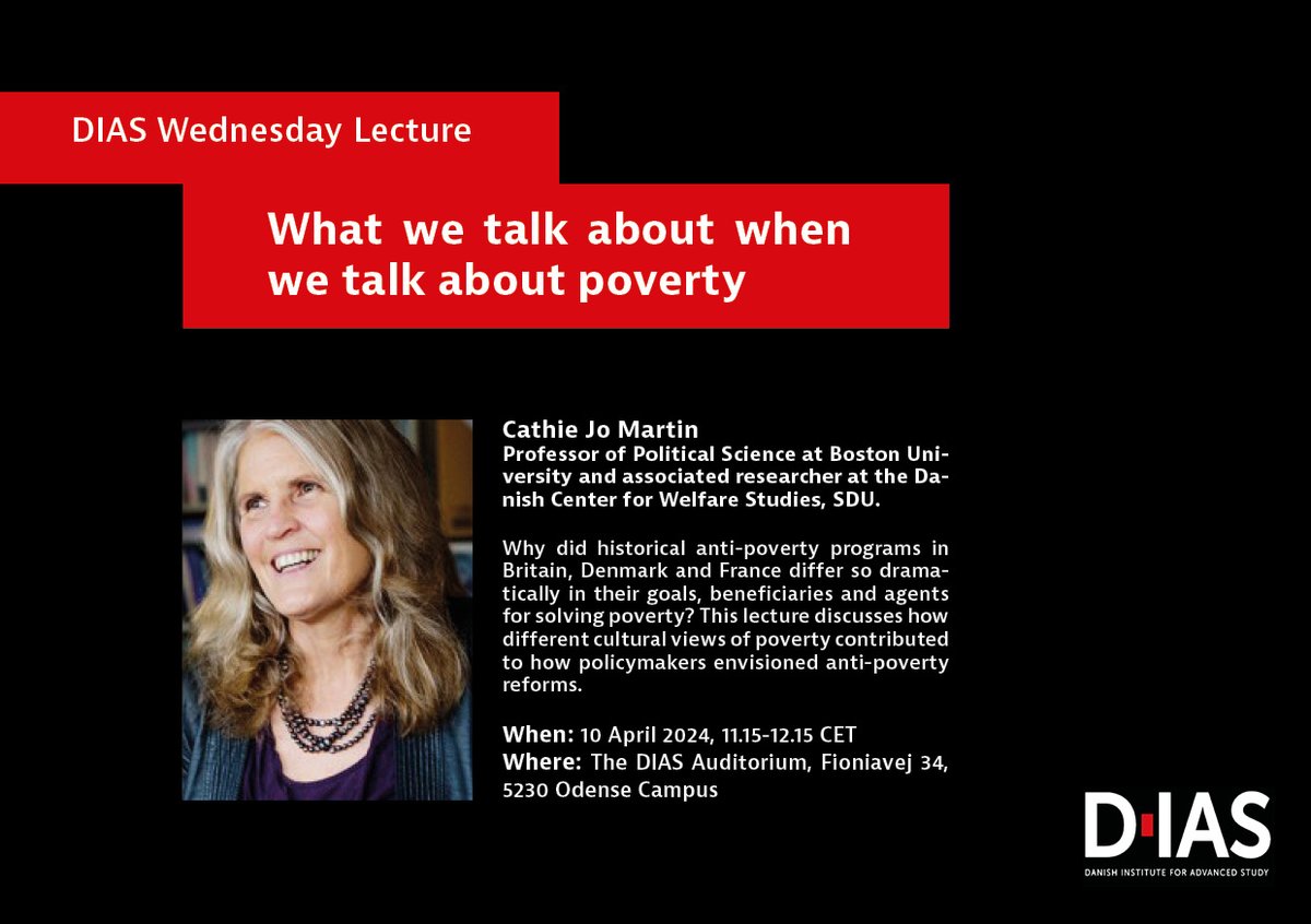 📚Join us at this week's lecture by Professor Cathie Jo Martin discussing the cultural perspectives shaping anti-poverty programs in Britain, Denmark, and France. Discover the hidden role of fiction writers in social policy reforms of the 19th-century and their impact today.