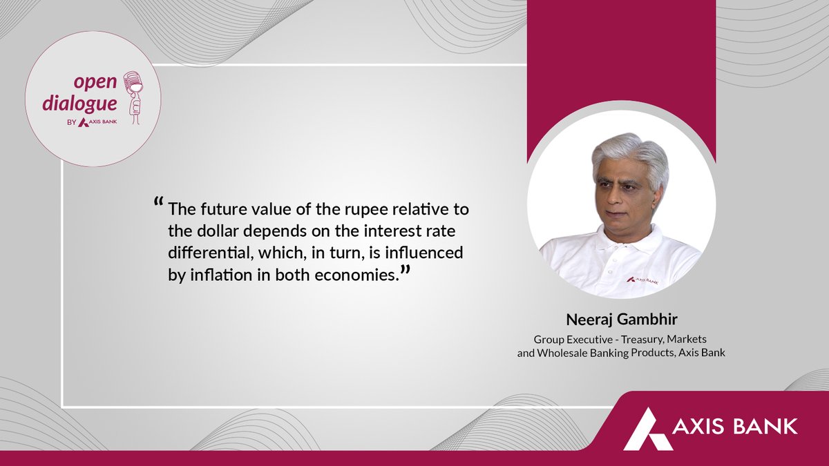 Inflation typically influences interest rates, and this relationship affects the future value of the INR vs USD, as the latter is derived from interest rate differential between the two nations. Learn more: youtube.com/watch?v=Q6AqY5… @neerajgambhir @sameershetty29