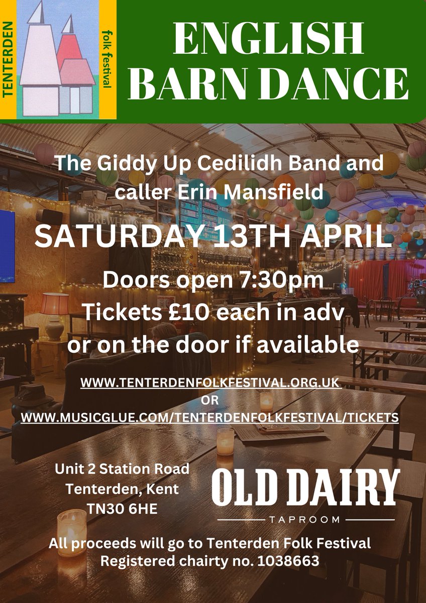 Food trucks at @OldDairyBrewery for our April #Ceilidh English barn dance will be the resident #pizza truck and a #BBQ truck. See you on Saturday.