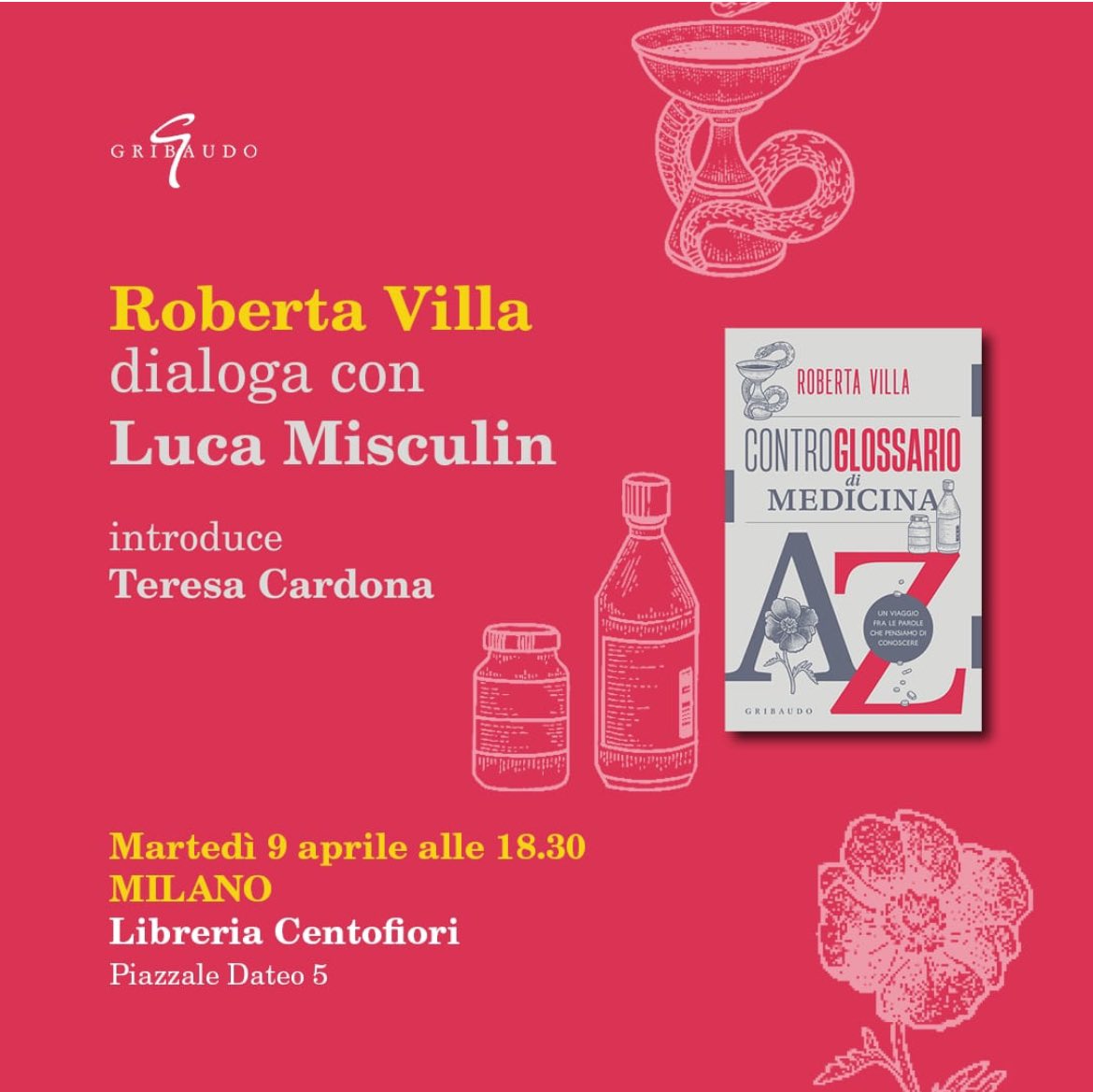 Domani, martedì 9 aprile alle 18.30 presso la libreria Centofiori di Milano, Piazzale Dateo 5, @RobiVil presenta il suo volume. Ne parlerà con @lmisculin e @correntere Voi di Milano, non mancate. Ci arriva comodamente anche il Passante. Ci vediamo lì.