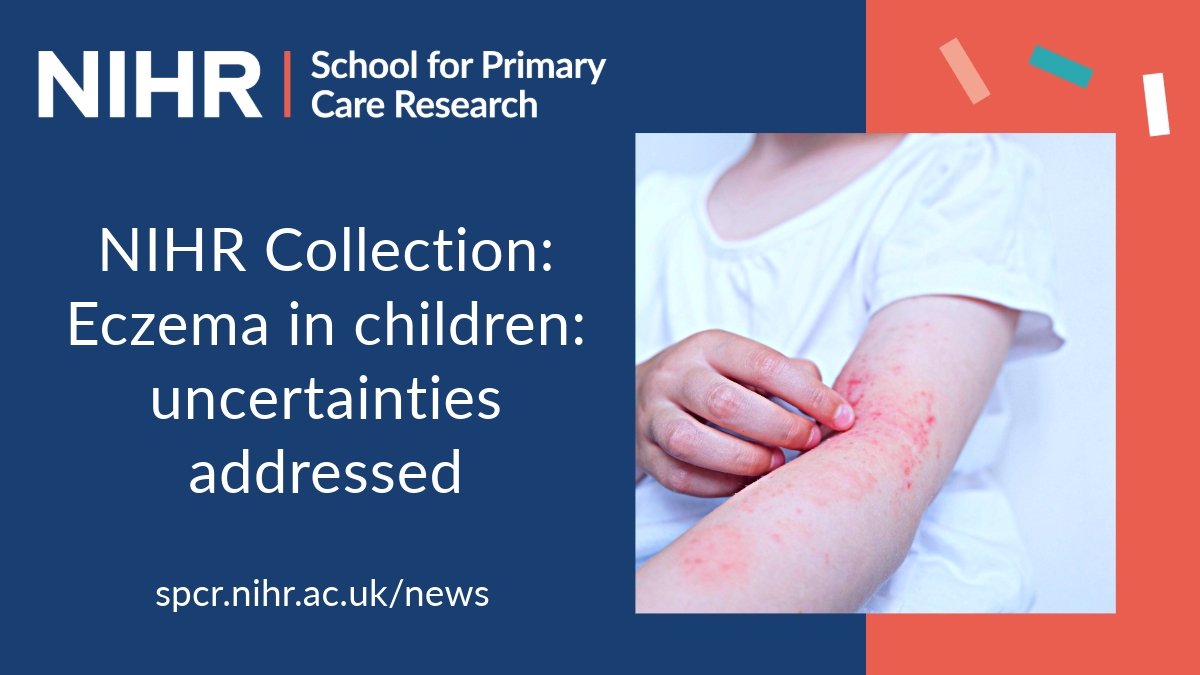 NIHR have put together a new Collection which brings together major NIHR research, including several SPCR funded projects, on the prevention and treatment of eczema. Read more: spcr.nihr.ac.uk/news/eczema-in… #primarycare #eczema #prevention