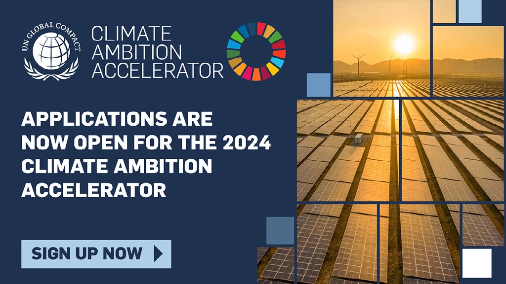 Registrations are now open for the 2024 UN @globalcompact #ClimateAmbitionAccelerator! This six-month programme is designed to equip companies with the knowledge and skills they need to set #ScienceBasedTargets aligned with the 1.5℃ pathway. 

🔗 t.ly/kredF