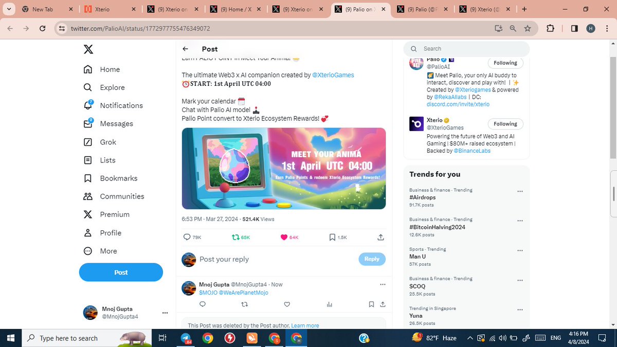 MnojGupta4's tweet photo. $MOJO @WeArePlanetMojo  GOOD PROJECT

Tweet
@WeArePlanetMojo
300 pts Tweet $MOJO                    
 300 pts Reply to
@WeArePlanetMojo
300pts https://t.co/tQM0J1YwsJ