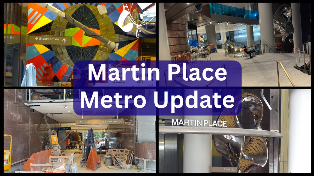 TransportVlog's tweet photo. Martin Place is looking great, with a new Metro Station taking shape, and it's happening at such a fast pace. It will be an amazing space!, and will put a big smile on your face! https://t.co/UZ4HLedyX4 https://t.co/NLx8vj5YxE