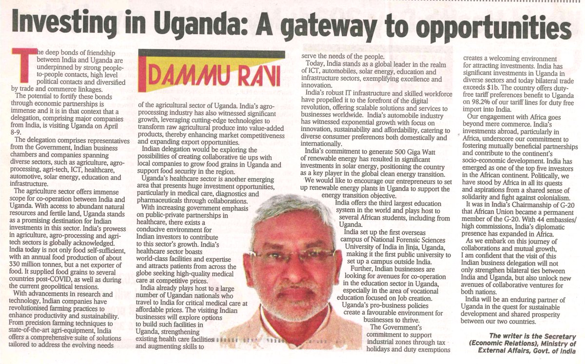 Key highlights of Indian investments into Uganda