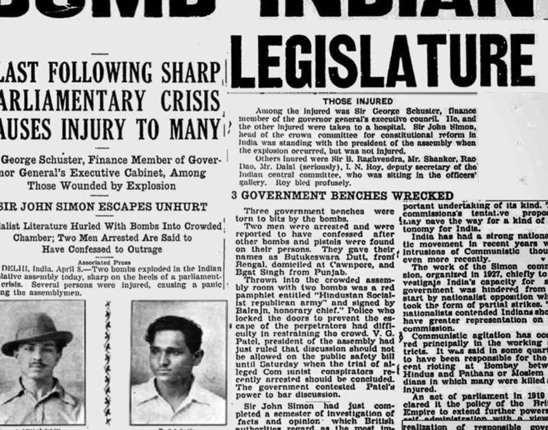 On this day in 1929, Bhagat Singh & Batukeshwar Dutt dropped two bombs in the central legislative assembly. The bombs were designed not to kill but to create a scene and draw attention to the cause of Indian independence. It was one of the bravest acts ever. For one, given…