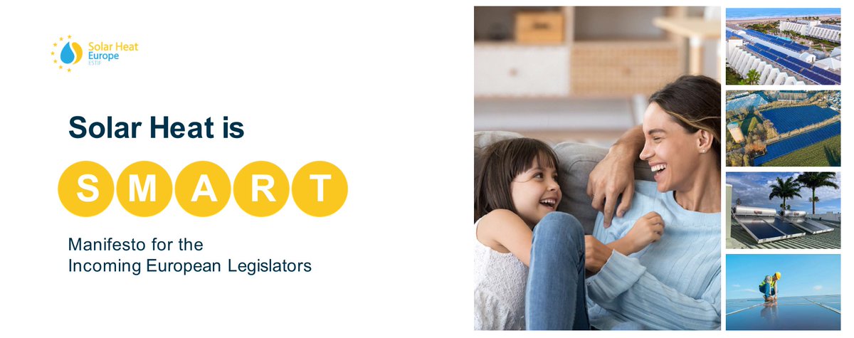 🆕 Today, we are proud to unveil the "Solar Heat is SMART" Manifesto, highlighting the pivotal role of #solarthermal in Europe's #energytransition and #economic landscape. As we approach the elections, this serves as a critical call to action for future decision-makers.

🧵1/5