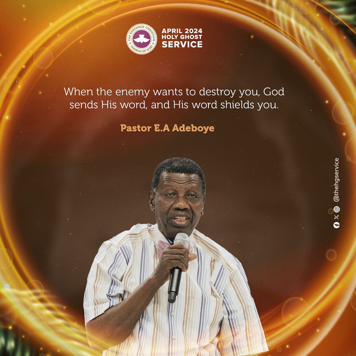 Excerpts from Pastor E.A Adeboye sermon

April 2024 Holy Ghost Service
#ShieldedByFire