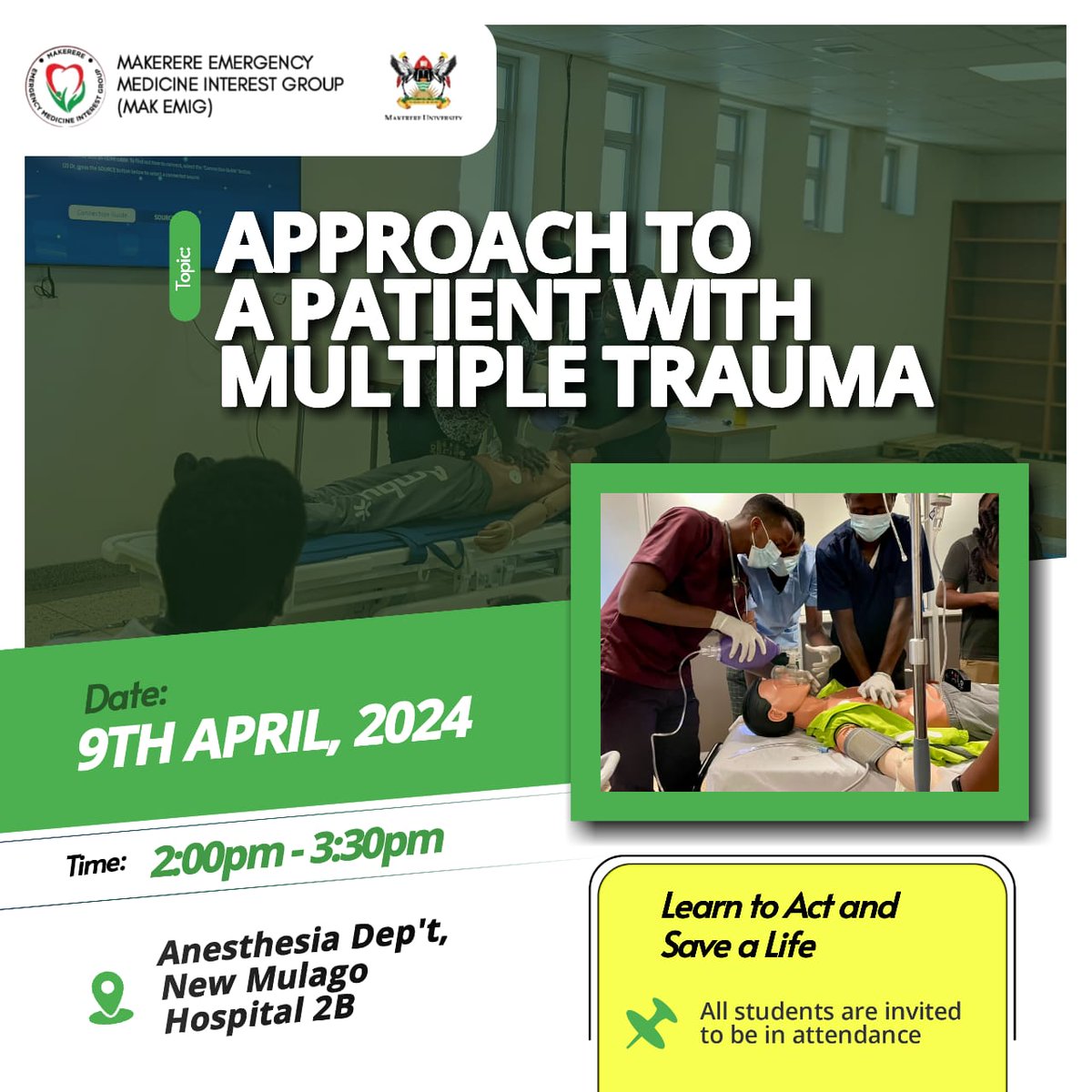 Come join us and get yourself skilled in yet another hands-on session. #Trauma #Training
