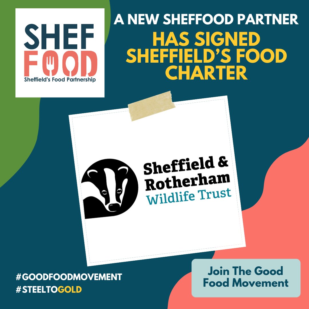 @WildSheffield has signed the Sheffield Food Charter and is now a ShefFood partner! Another fantastic organisation working to make Sheffield’s food system fairer, healthier and greener and being part of the Good Food Movement. Learn more: sheffood.org.uk/partners/