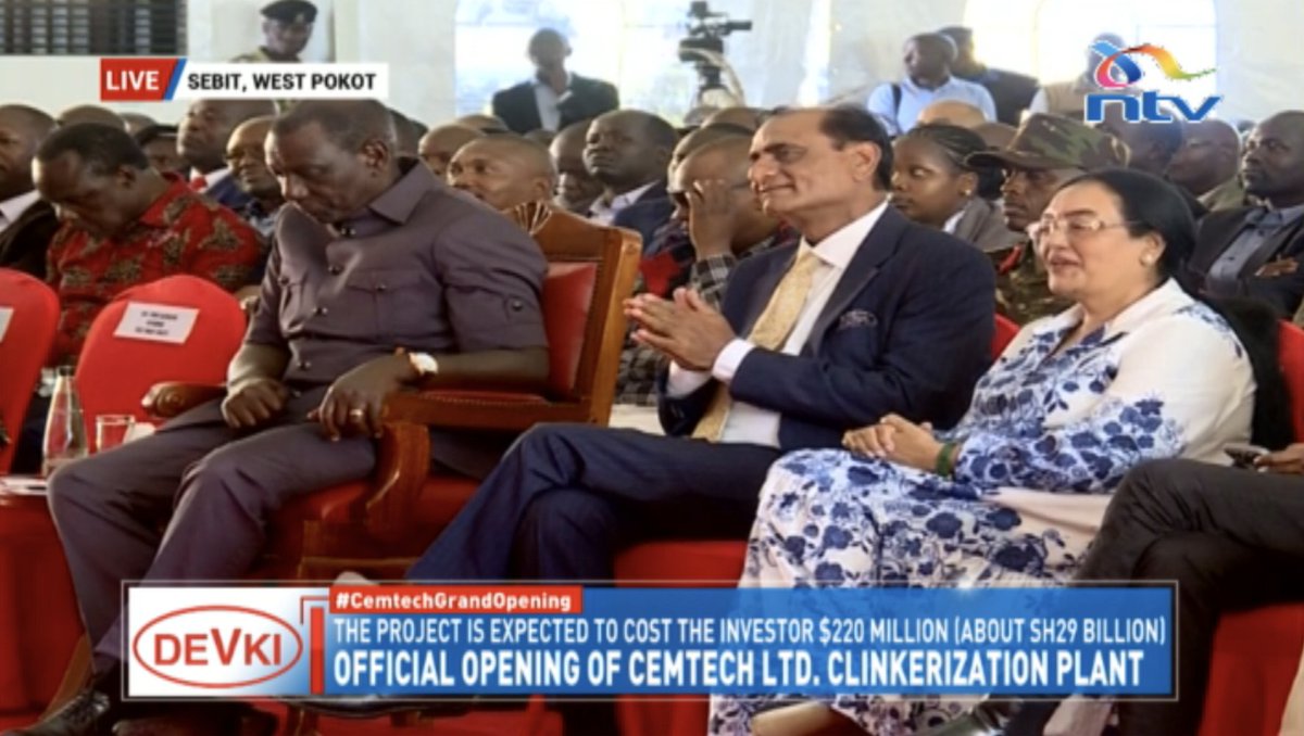 ntvkenya's tweet photo. Happening Now:

President Ruto attends the official opening of CemTech Limited Clinkerization Plant in West Pokot.

#CemtechGrandOpening

Watch: https://t.co/Ysxxb9IqWF https://t.co/lwORiToMaK