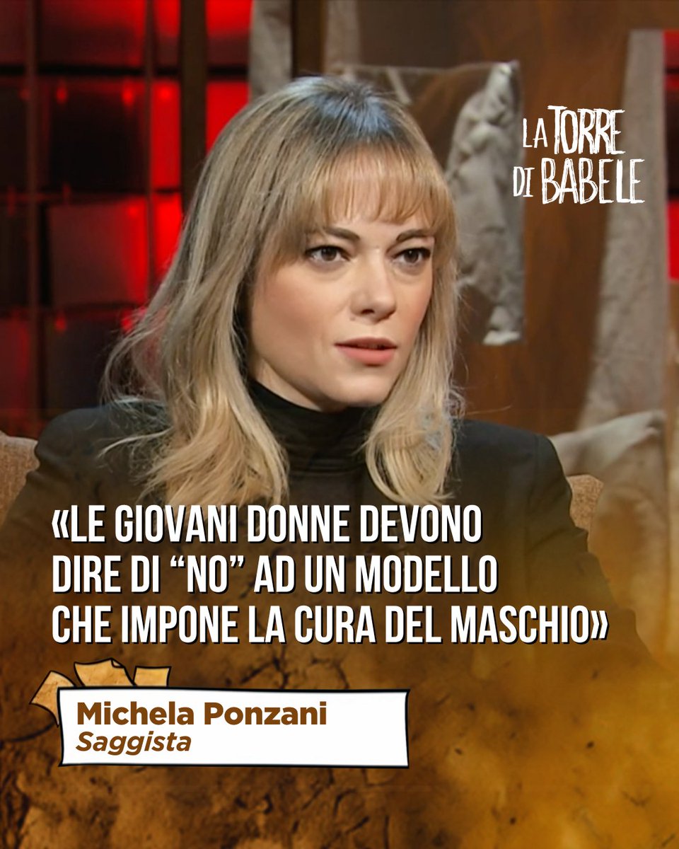 #MichelaPonzani a ‘#LatorrediBabele’: 'Io credo che ci sia ancora una cultura fortemente maschilista nel nostro Paese [...] percepiamo una certa visione della donna. Prima è l'elemento di seduzione, poi diventa la mamma, poi diventa la sposa che deve essere fedele...'. #La7