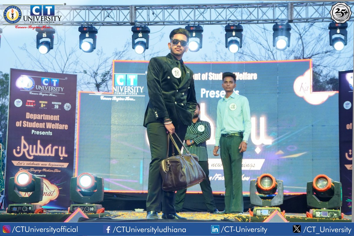 CT_University's tweet photo. Experience the magic of unity through style at #CT University's 'Rubaru' #Fashion_Show!💫
Celebrating diversity with every strut, our runway was alive with vibrant colors and cultural elegance.
Join us in embracing the beauty of inclusivity and the power of fashion to unite. https://t.co/cS1CNl2gcw