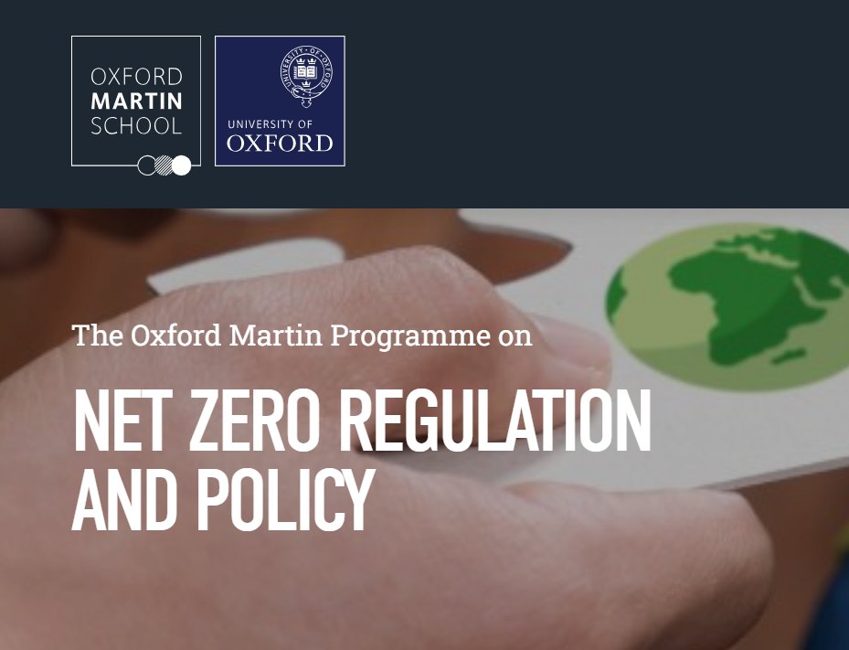 New publication finds achieving net zero requires turning voluntary action into rigorous, cohesive, and fair ground rules for the economy.

Read the paper: nature.com/articles/s4155…

Learn about the Net Zero Regulation and Policy programme: oxfordmartin.ox.ac.uk/net-zero-regul…