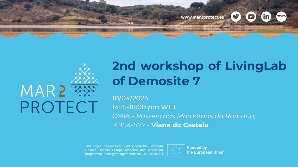 🌊 Exciting news for @mar2protect in #Portugal!  

The 2nd #Workshop of Lima River estuary #LivingLab will take place on 10 April in Viana do Castelo, one of the 7 demonstration sites for MAR2PROTECT 👏

🚀The event will be led by our partner @CiimarUP 
👉bit.ly/3xrTETz