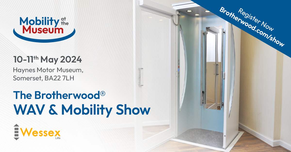 Explore Home Lifts at the Brotherwood WAV & Mobility Show! Hampshire based @WessexLifts have been making homes and buildings accessible for nearly 50 years See them from 10-11th May 2024 at Haynes Motor Museum in Somerset! Register now to attend at at Brotherwood.com/show