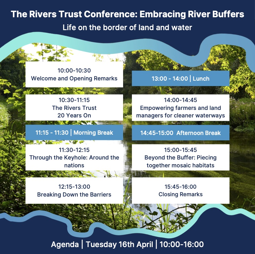 The Rivers Trust All-Ireland (@rtallireland) on Twitter photo <a href="/BoyneRiverTrust/">Boyne Rivers Trust</a> <a href="/icatchhub/">iCatch Hub Network</a> <a href="/WatersProgramme/">Local Authority Waters Programme</a> <a href="/EnvironmentNI/">NI Environment Link</a> <a href="/InishowenRivers/">Inishowen Rivers Trust</a> <a href="/LoughCarraLife/">Lough Carra LIFE</a> <a href="/nore_vision/">Nore Vision (Nore River Catchment Trust)</a> <a href="/swanireland/">Sustainable Water Network (SWAN)</a> <a href="/AfbiSoils/">AFBI_Soils</a> <a href="/AFBI_NI/">AFBI</a> <a href="/daera_ni/">DAERA</a> - please share!
The Rivers Trust Conference 2024 - Open to all - Register free today events.zoom.us/ev/AqnWOZzmLEd… <a href="/BoyneRiverTrust/">Boyne Rivers Trust</a> <a href="/icatchhub/">iCatch Hub Network</a> <a href="/WatersProgramme/">Local Authority Waters Programme</a> <a href="/EnvironmentNI/">NI Environment Link</a> <a href="/InishowenRivers/">Inishowen Rivers Trust</a> <a href="/LoughCarraLife/">Lough Carra LIFE</a> <a href="/nore_vision/">Nore Vision (Nore River Catchment Trust)</a> <a href="/swanireland/">Sustainable Water Network (SWAN)</a> <a href="/AfbiSoils/">AFBI_Soils</a> <a href="/AFBI_NI/">AFBI</a> <a href="/daera_ni/">DAERA</a> - please share!
The Rivers Trust Conference 2024 - Open to all - Register free today events.zoom.us/ev/AqnWOZzmLEd…