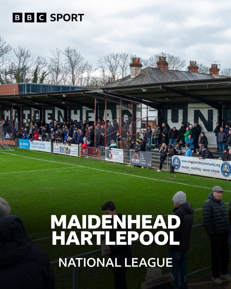 The penultimate away trip 🚍 ⚫️ Maidenhead 🆚 Pools 🔵 🏟️ York Road ⏰ KO 19:45 🎙️ @MarkosDiSantos 🗣️ @RobLawTees & @StellingRobbie ➕ #Moors updates #Pools | #HUFC | #BBCFootball